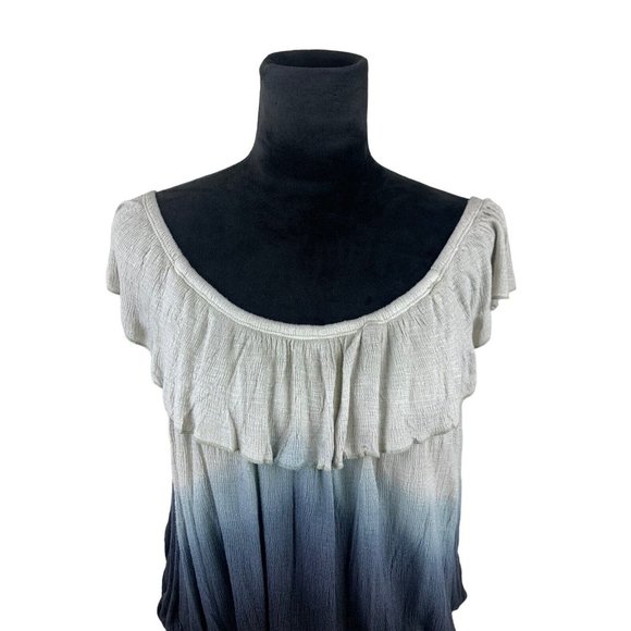 Free People Ombré Off The Shoulder Blouse Size M Soft Stretch Rayon Viscose NWT - Picture 2 of 12